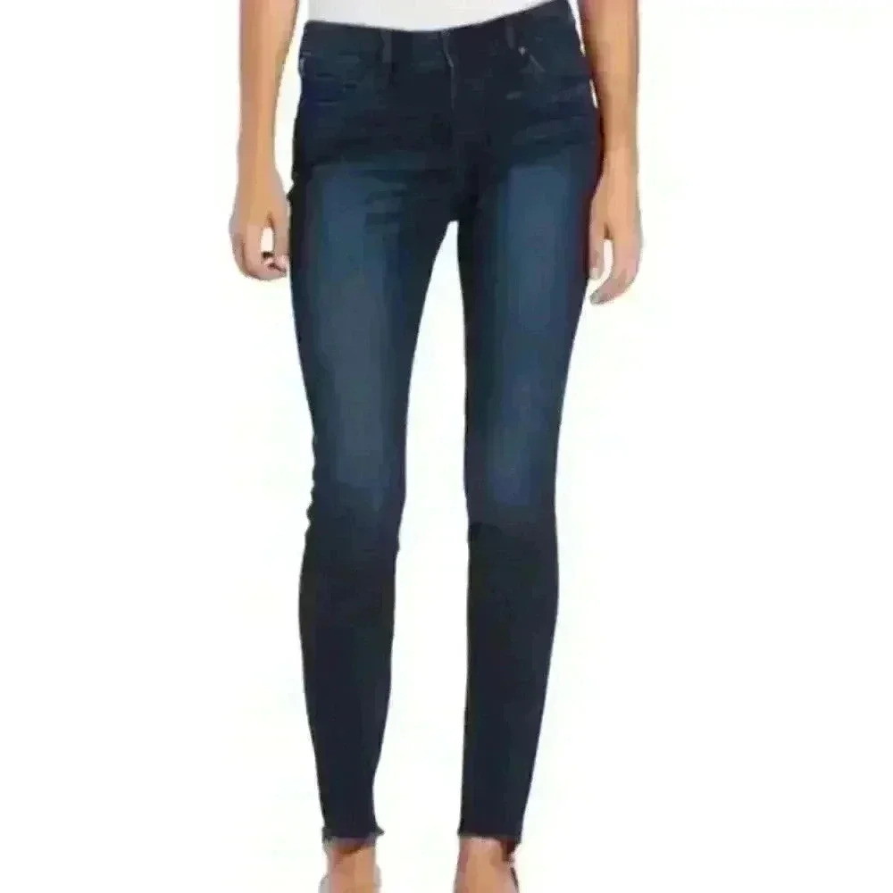 Articles Of Society Dark Wash Blue Raw Hem Sarah Skinny Jeans Womens Size 29